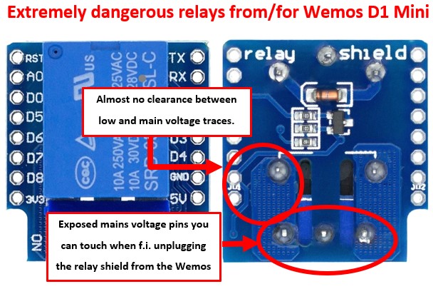 dangerous Wemos relay