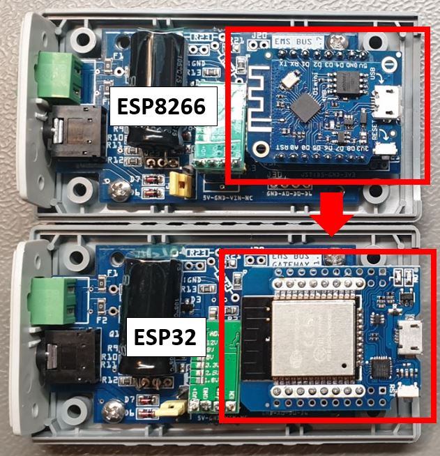 EMS Gateways with ESP8266 and ESP32